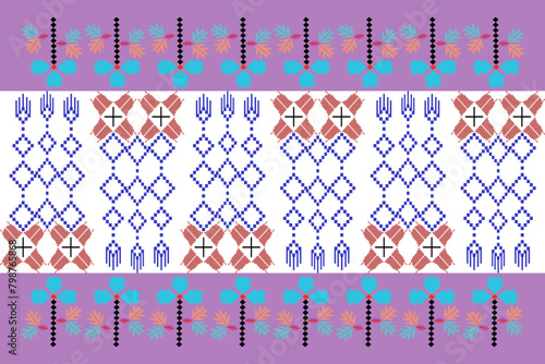 Abstract ethnic geometric pattern design for background or wallpaper.
Figure tribal embroidery. Indian, Scandinavian, Gypsy, Mexican, folk pattern.