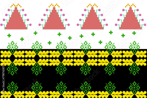 Abstract ethnic geometric pattern design for background or wallpaper.
Figure tribal embroidery. Indian, Scandinavian, Gypsy, Mexican, folk pattern.