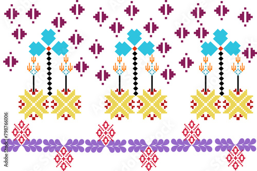 Abstract ethnic geometric pattern design for background or wallpaper.
Figure tribal embroidery. Indian, Scandinavian, Gypsy, Mexican, folk pattern.