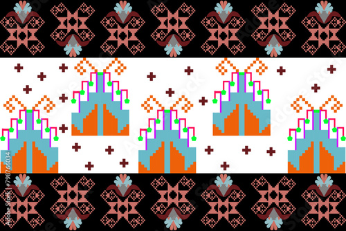 Abstract ethnic geometric pattern design for background or wallpaper.
Figure tribal embroidery. Indian, Scandinavian, Gypsy, Mexican, folk pattern.