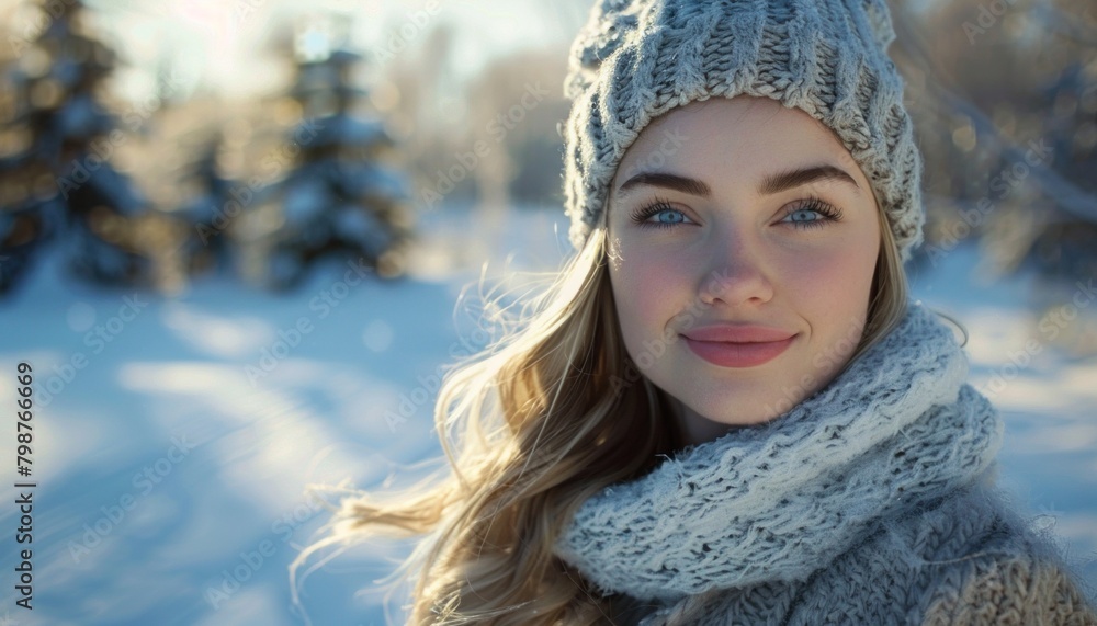 Winter charm: siberian beauty in snowy scenery Winter charm: siberian beauty in snowy scenery