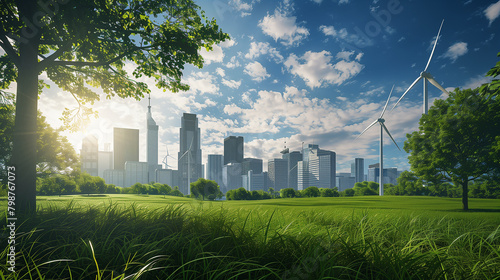  a world where renewable energy sources power the smart cities of the future.