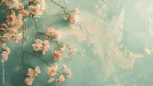 Sage green and dusty rose, abstract background, styled for soft contrast and a nostalgic ambiance