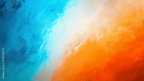 Tangerine orange and cerulean blue, abstract background, styled for high contrast and a refreshing ambiance 