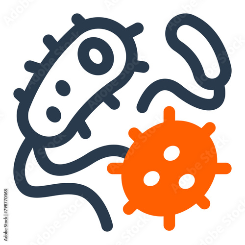 Germ Transmission Vector Icon Illustration