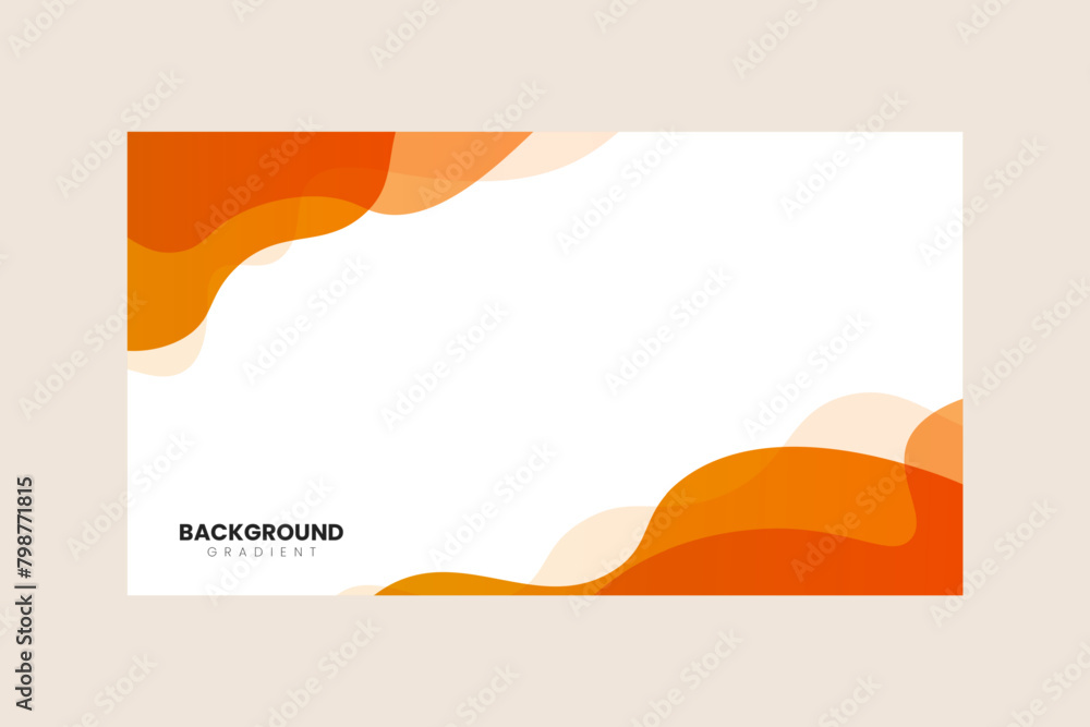 modern orange color wavy banner design background