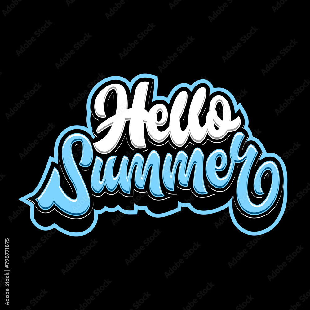 HELLO SUMMER1 LETTERING LOGO