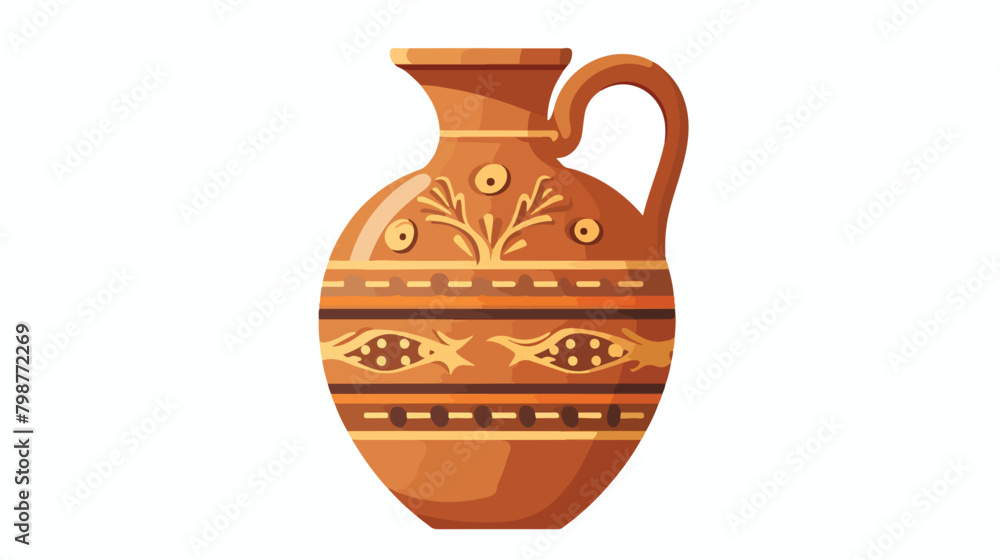 Ancient Greek ceramic dressel amphora. Antique trad