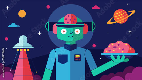 A scifi movie with a neurodivergent character who uses their sensory sensitivities to detect and prevent an alien invasion.. Vector illustration