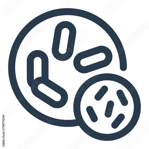 Growing Bacillus Bacteria Vector Icon Illustration