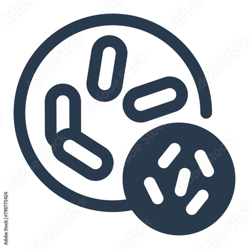 Growing Bacillus Bacteria Vector Icon Illustration