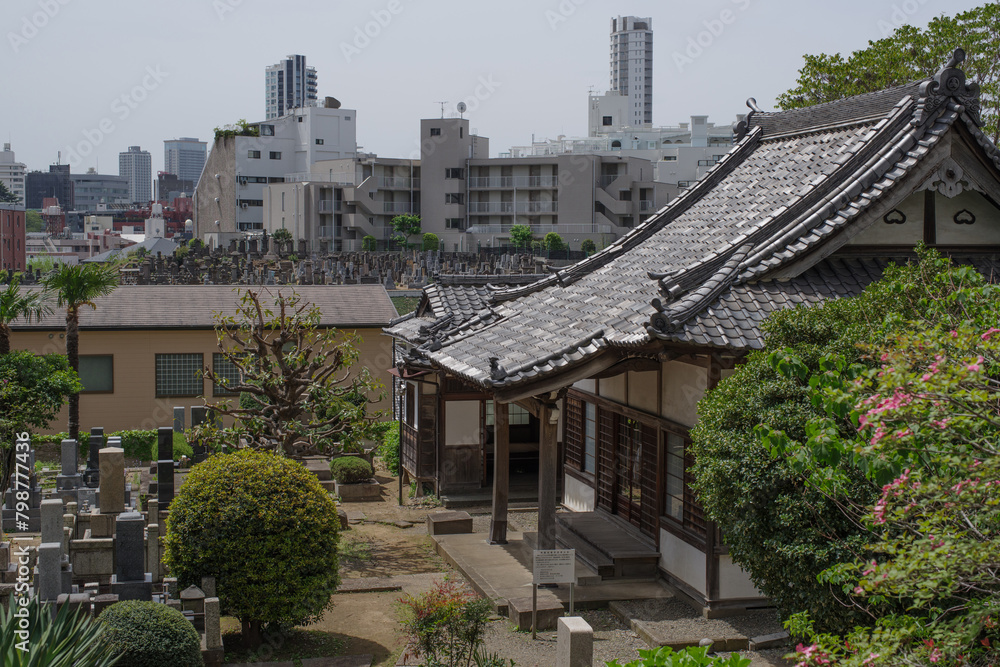 東京港区赤坂7丁目から望む都市風景