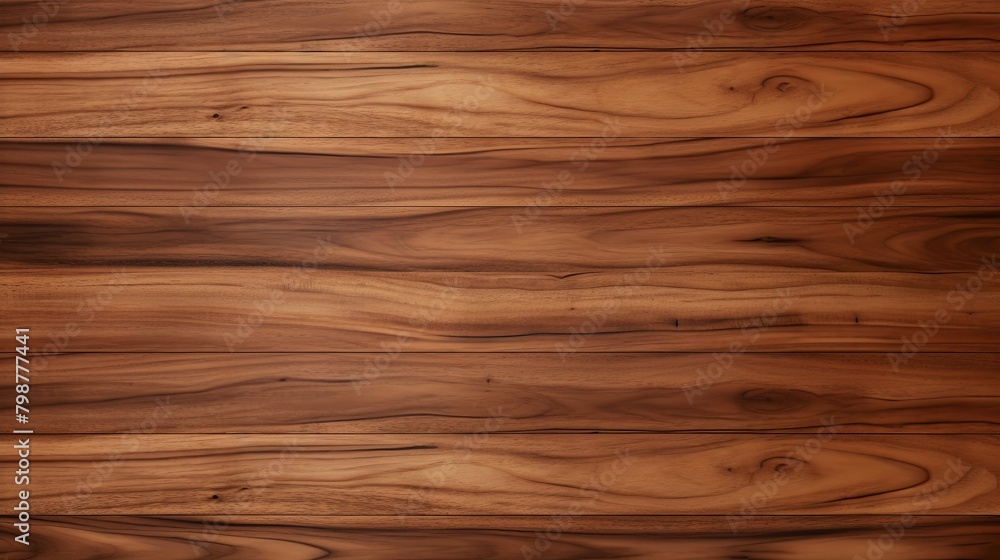 Fototapeta premium Uninterrupted Grain of Super Long Walnut Wood Planks