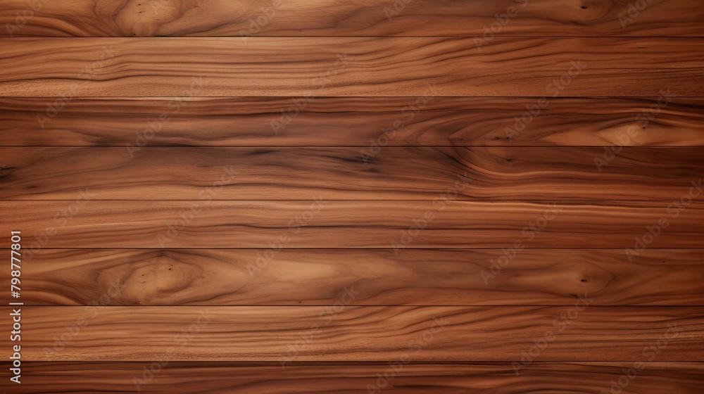 Obraz premium Uninterrupted Grain of Super Long Walnut Wood Planks