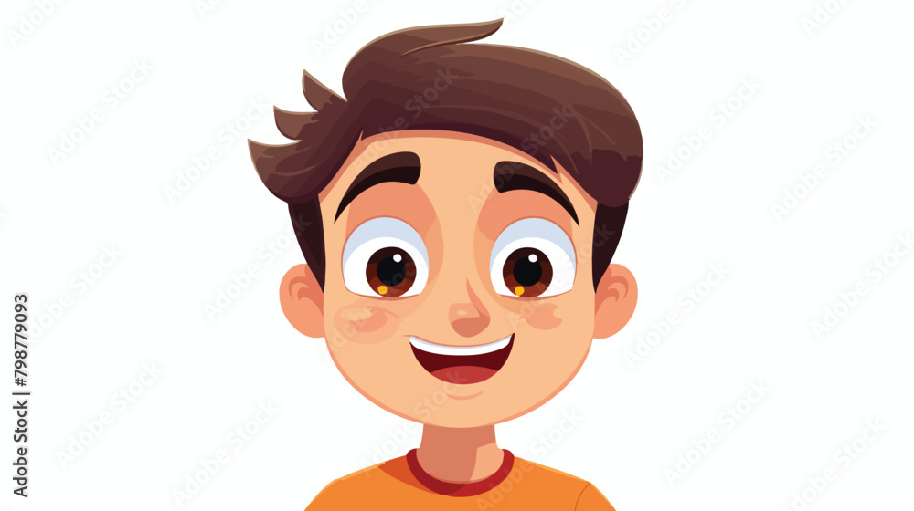 Cute face avatar with funny facial expression emoti