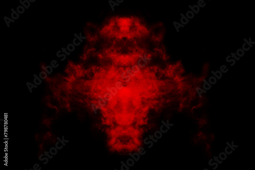 Textured cloud, Abstract red,isolated on black background