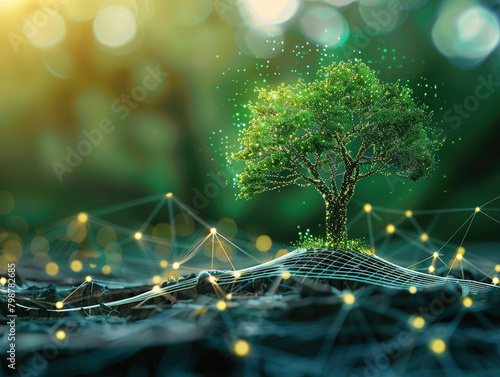 New technology green concept