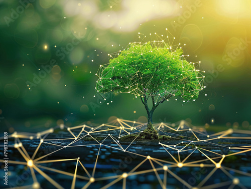 New technology green concept
