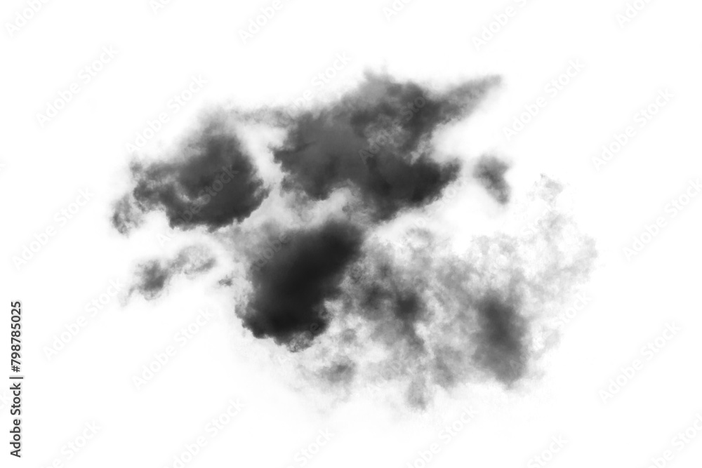 Textured Smoke,Abstract black,isolated on white background