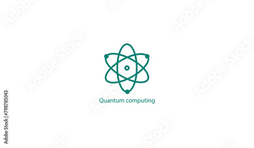 Cutting-Edge Quantum Computing Vector Icon photo