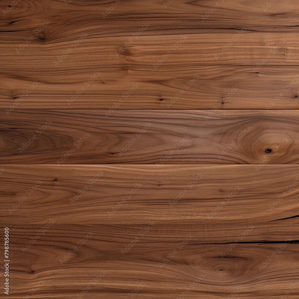 Fototapeta premium Uninterrupted Grain of Super Long Walnut Wood Planks
