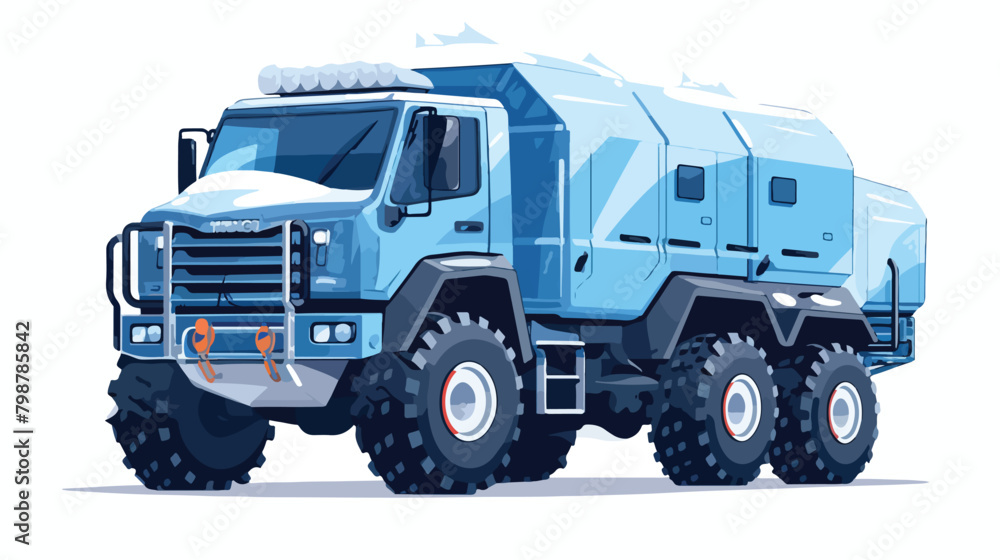 Arctic auto transport. Big Antarctic machine for ic