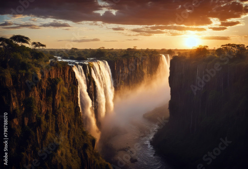 Victoria sunset Falls