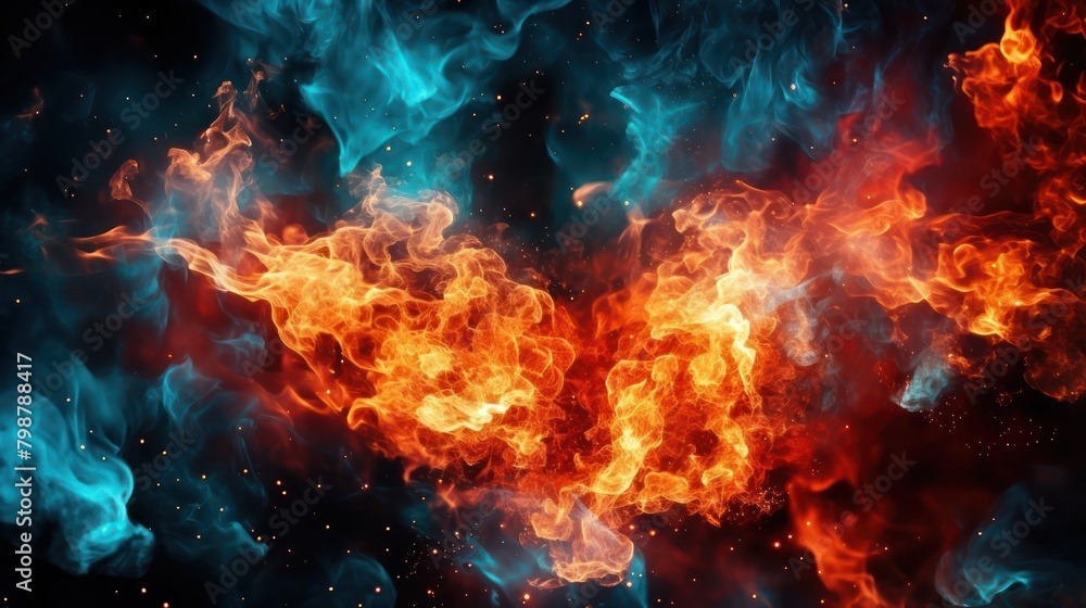 sudden eruption of bright sparks and flames UHD WALLPAPER