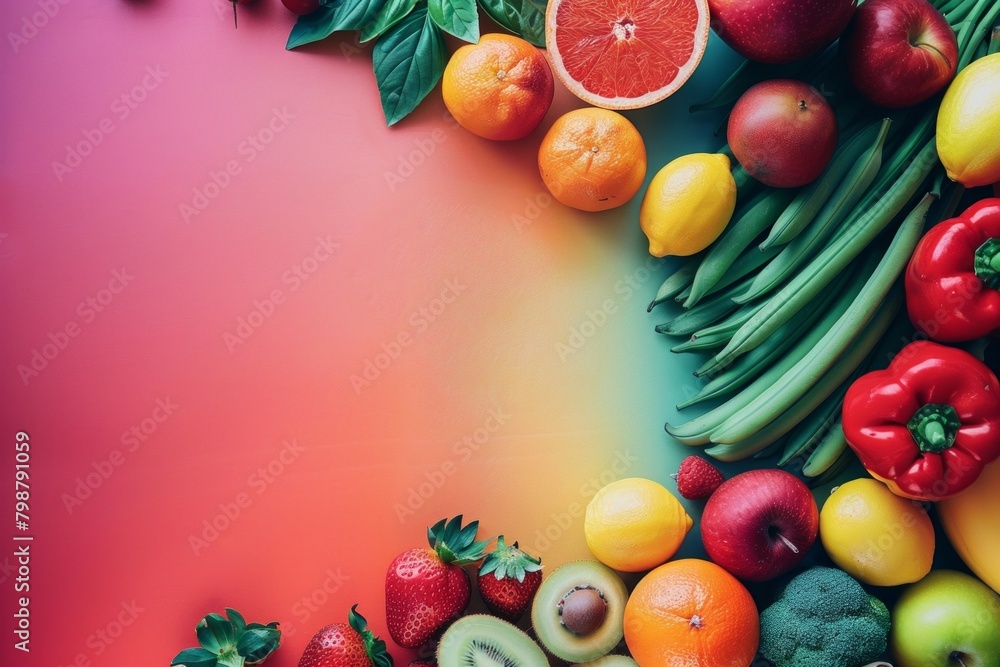 abstract background for National Fresh Fruit and Vegetables Month