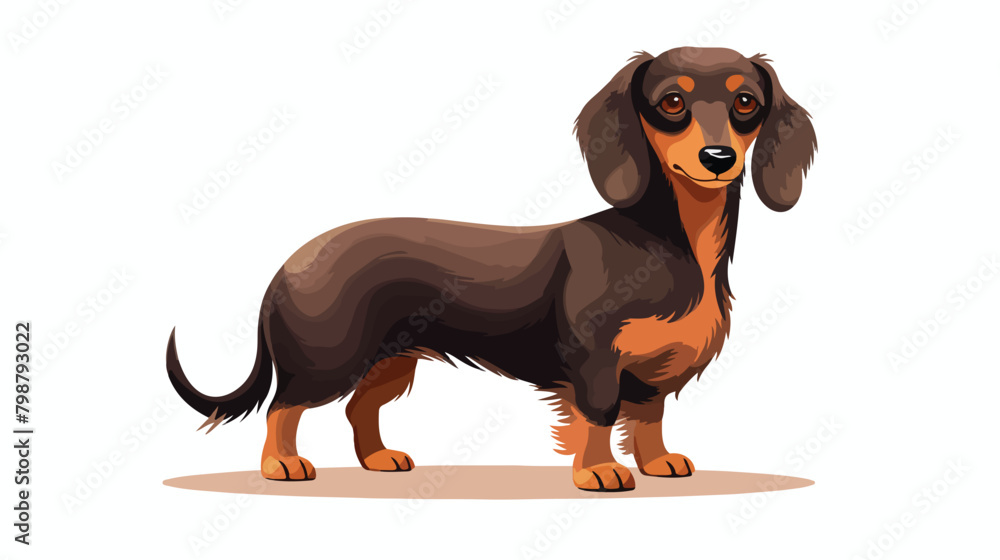Dachshund. Adorable hunting dog or scenthound with