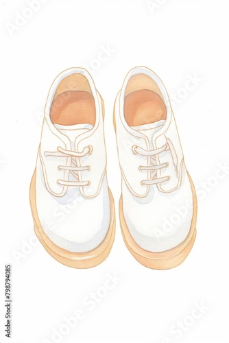 Backtoschool shoes watercolor, new backtoschool shoes watercolor