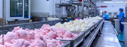 ice cream production, Generative AI, photo