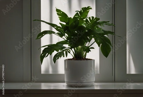 White Pot Background Transparent House Plant Modern AI