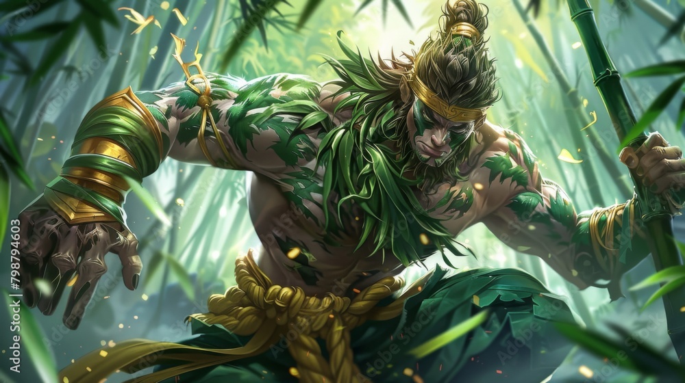 Fototapeta premium Fantasy superhero gaming wallpaper background