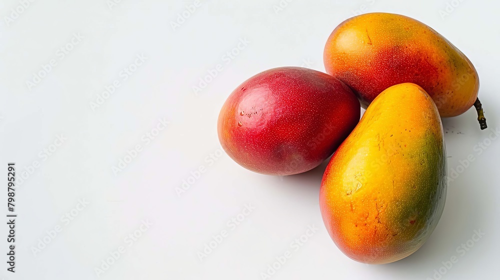 ripe mango on white background, Generative AI, ripe mango on white background, Generative AI,