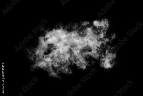 Textured cloud,Abstract black,isolated on black background