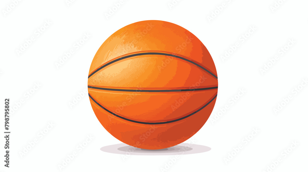 Basketball ball icon. Round orange sports equipment