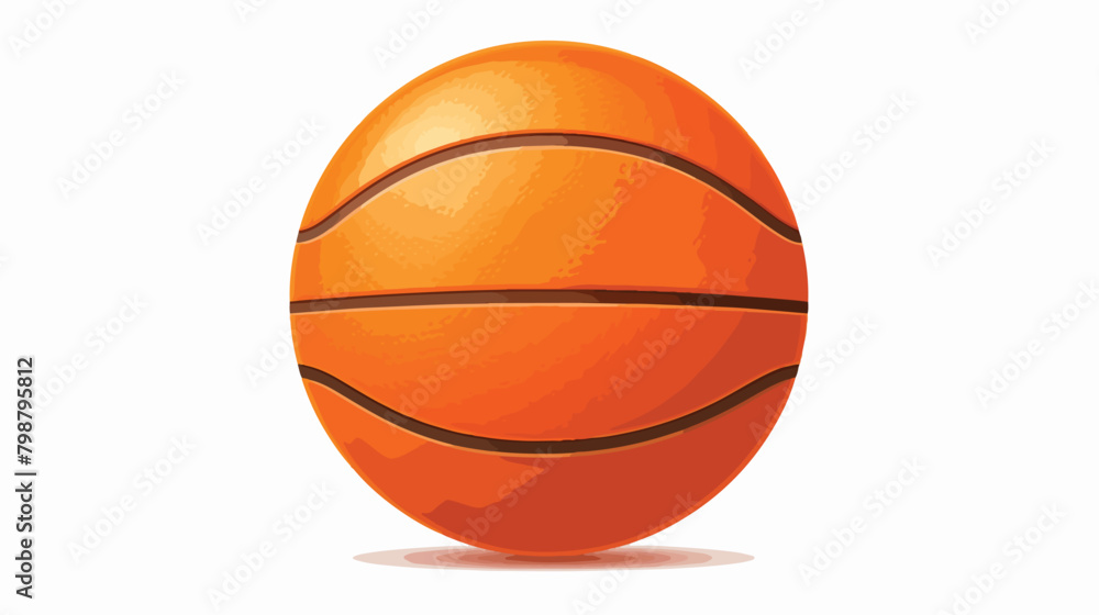Basketball ball icon. Round orange sports equipment