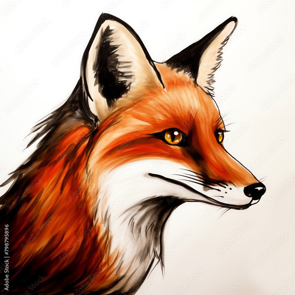 Obraz premium fox, clever fox