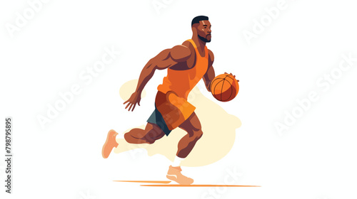 Basketball player playing sports game running with © iclute3