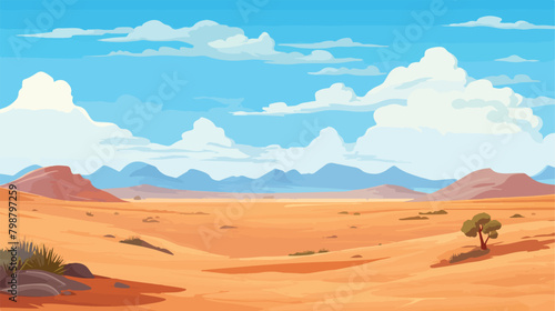 Desert sand dunes and sky background. Dry nature la photo