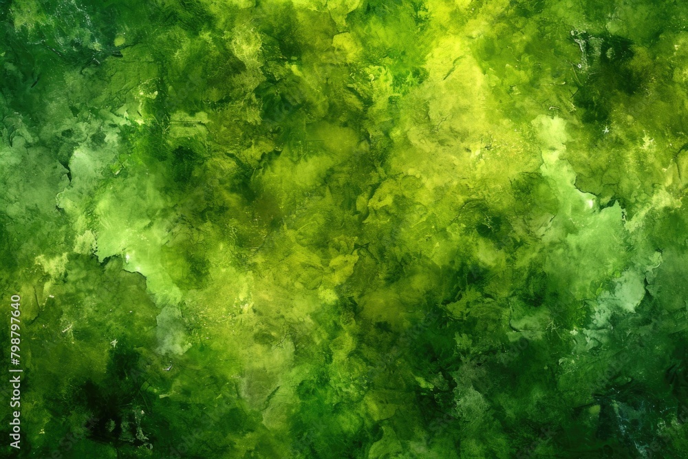 Green background with lot of brush strokes