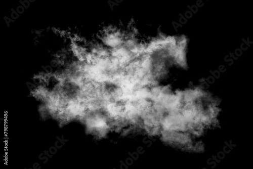 Textured cloud,Abstract black,isolated on black background © Sirawut