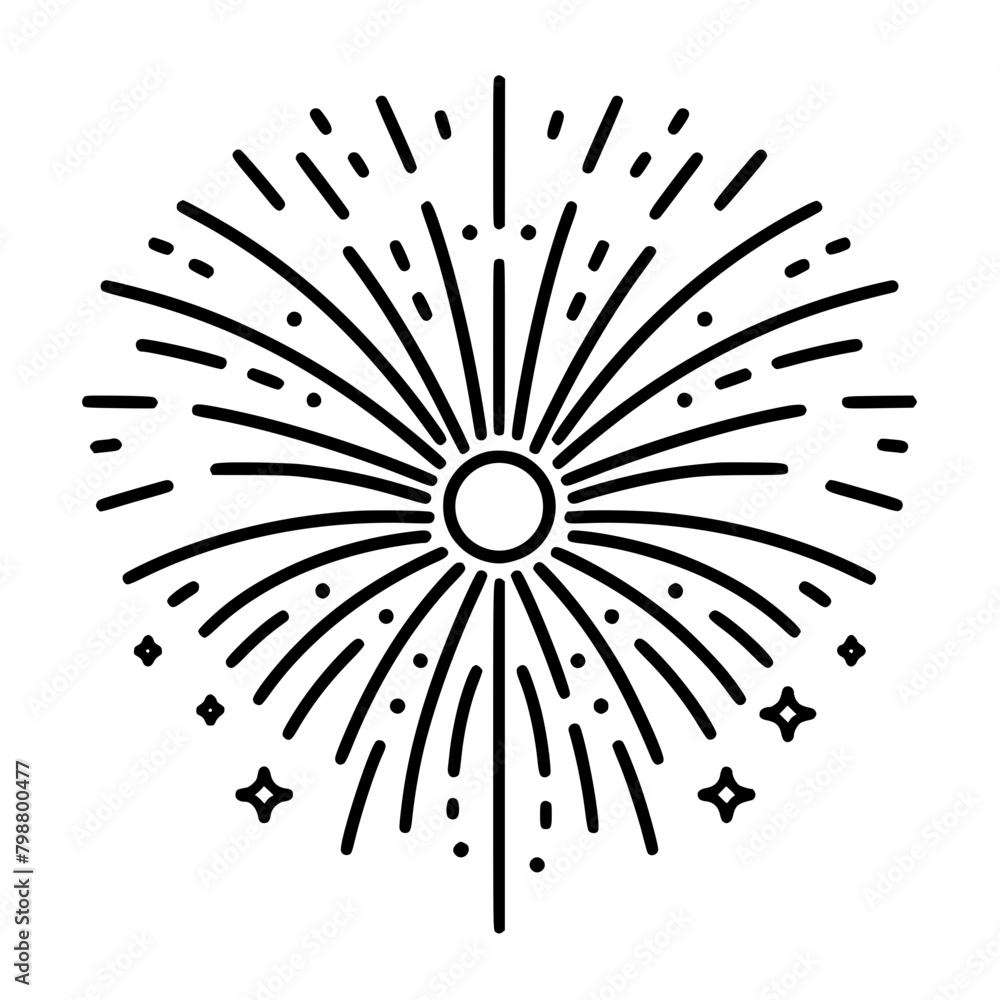 Obraz premium Firework icon, celebration icon, spark icon, party icon, anniversary icon, birthday icon, carnival icon, celebrate icon, festival icon, Christmas icon, event icon, explosion icon, sparkle icon, 