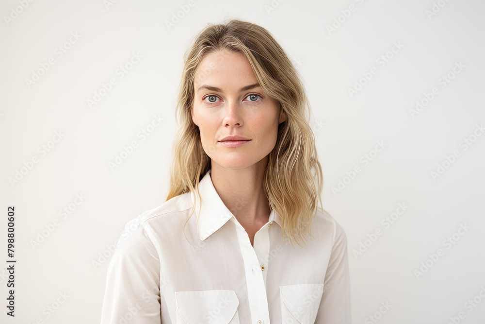 Portrait of a beautiful young business woman with long blond hair. Portrait of a beautiful young business woman with long blond hair.