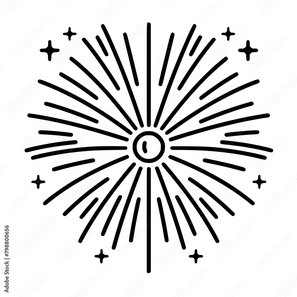 Obraz premium Firework icon, celebration icon, spark icon, party icon, anniversary icon, birthday icon, carnival icon, celebrate icon, festival icon, Christmas icon, event icon, explosion icon, sparkle icon, 