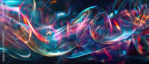 Colour lights formig curved shapes abstract background, Abstract Motion Light Effect