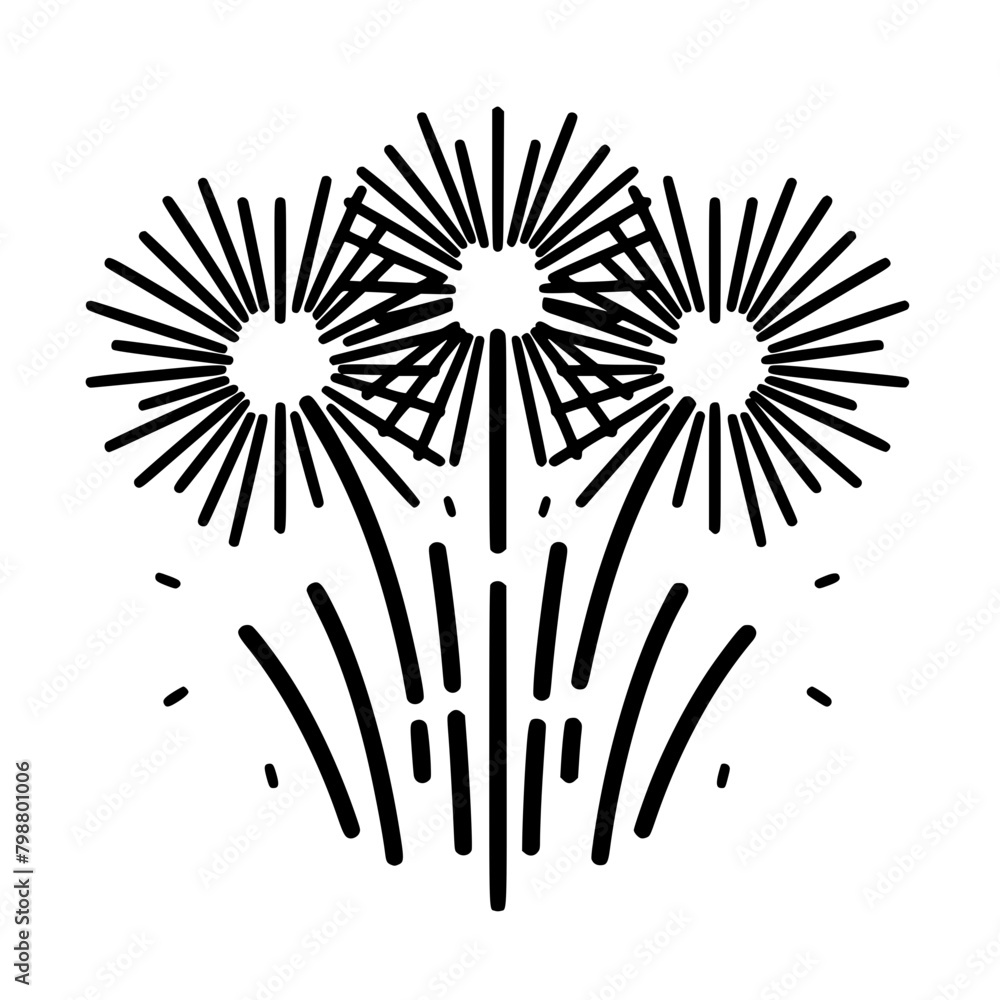 Obraz premium Firework icon, celebration icon, spark icon, party icon, anniversary icon, birthday icon, carnival icon, celebrate icon, festival icon, Christmas icon, event icon, explosion icon, sparkle icon, 