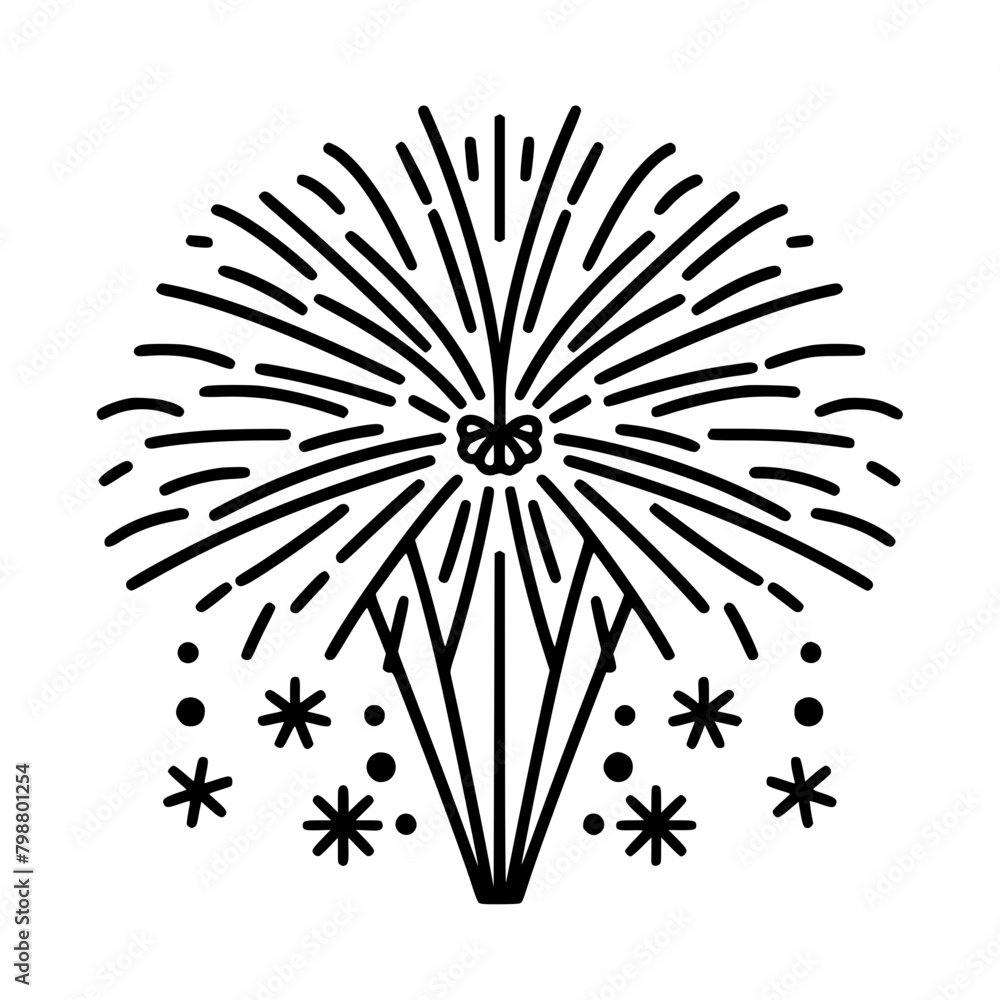 Obraz premium Firework icon, celebration icon, spark icon, party icon, anniversary icon, birthday icon, carnival icon, celebrate icon, festival icon, Christmas icon, event icon, explosion icon, sparkle icon
