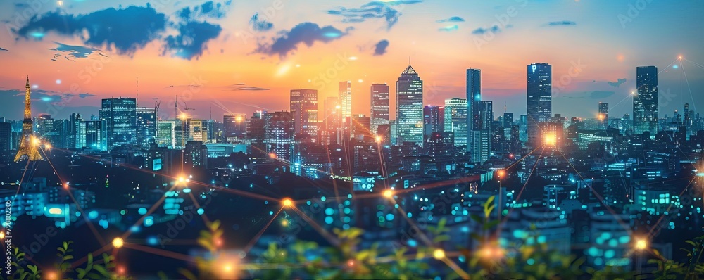 Obraz premium Cleantech Startups Entrepreneurs pitching their sustainable technology solutions